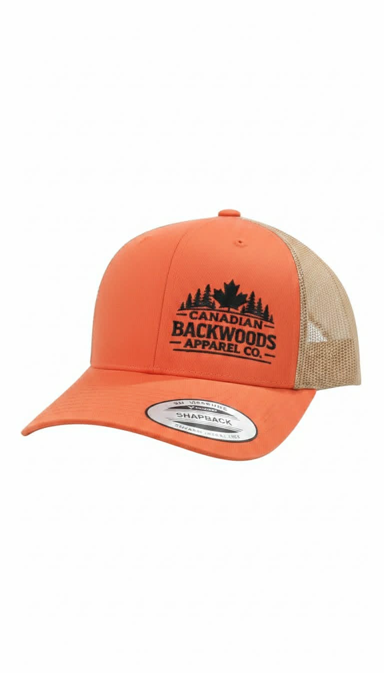 Snap Back - Orange and Beige