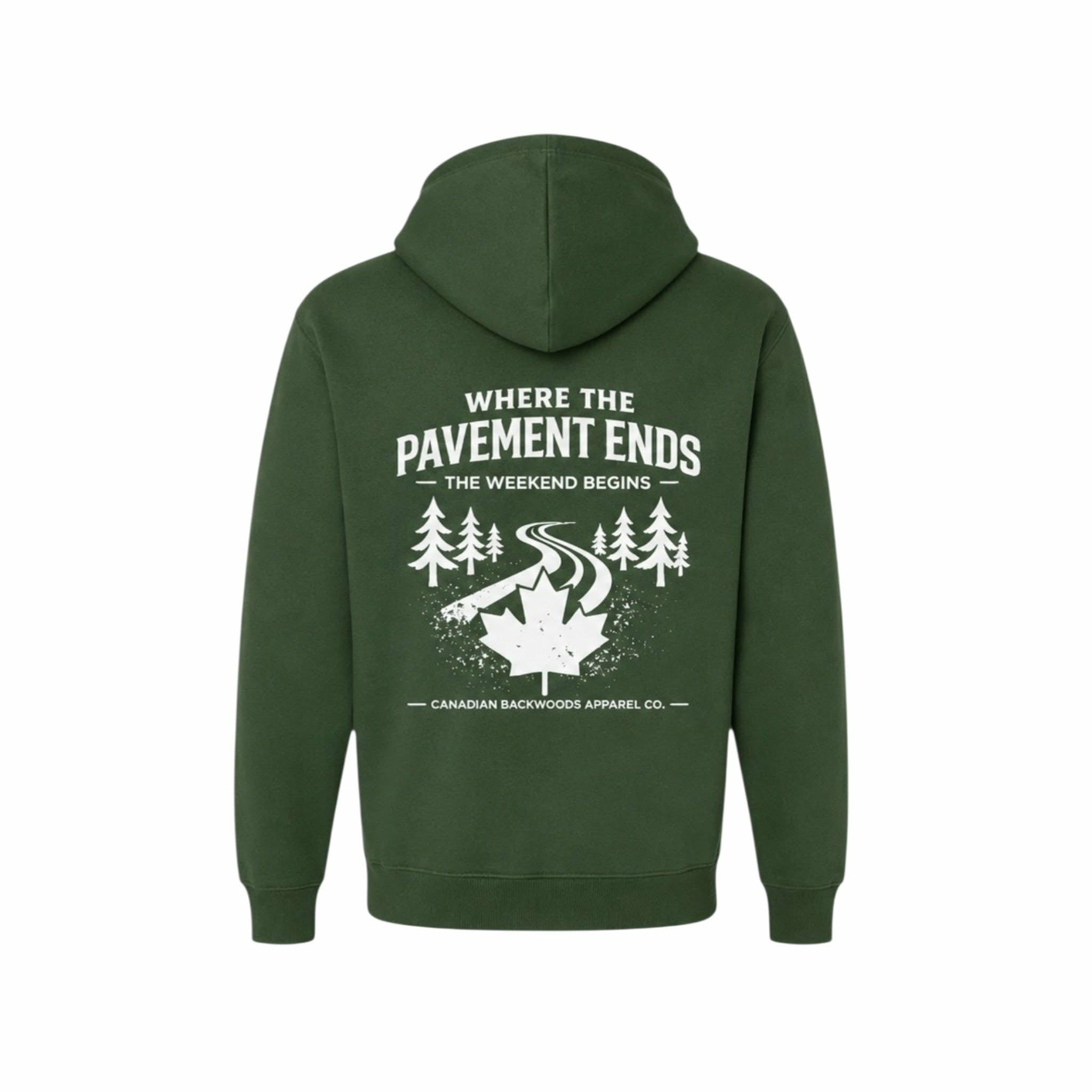 Where the Pavement Ends Hoodie - Forest Green