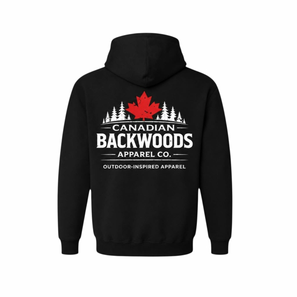 Black - Front and Back Logo Hoodie