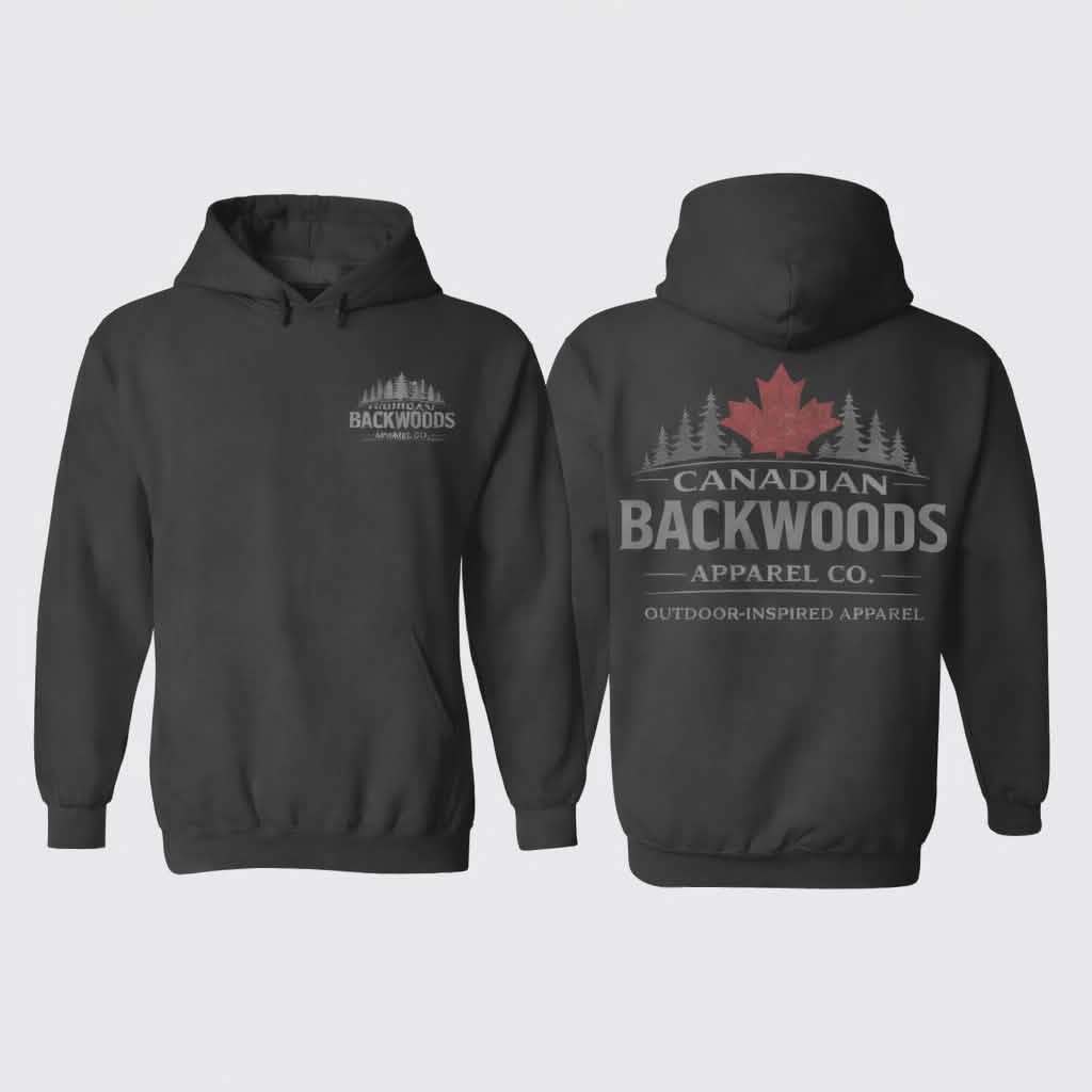 Black - Front and Back Logo Hoodie