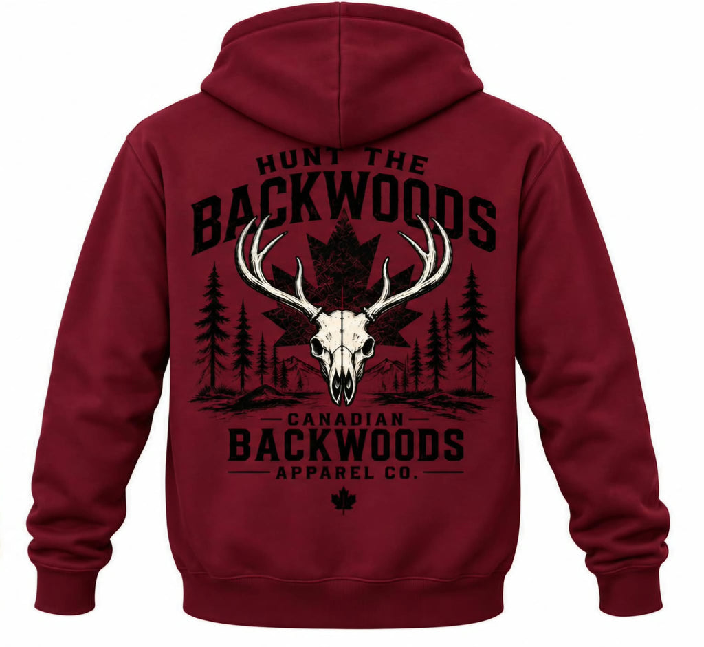 Hunt the Backwoods Hoodie – Wine