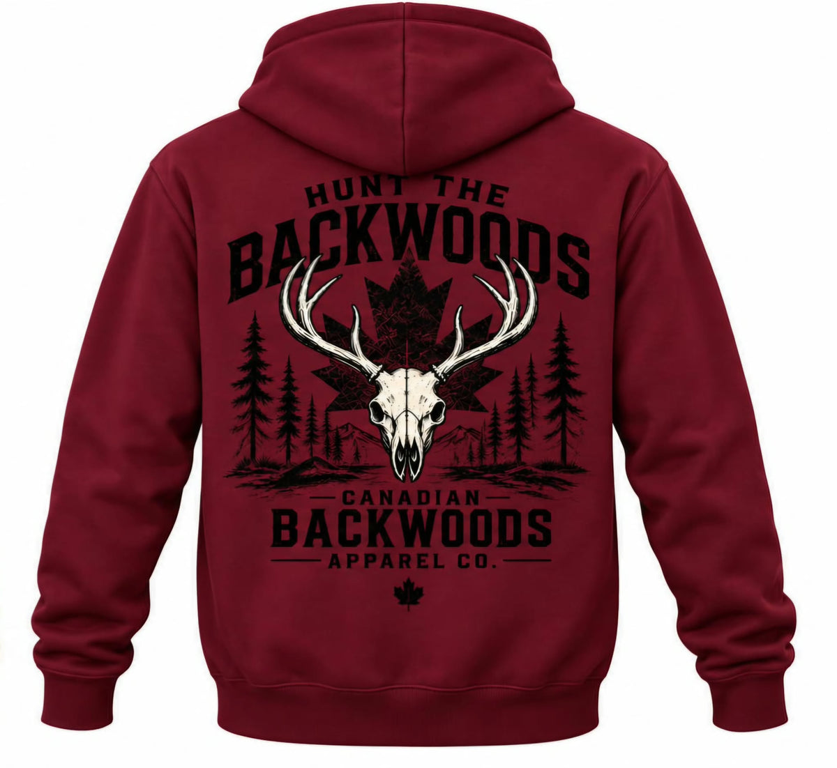 Hunt the Backwoods Hoodie – Wine