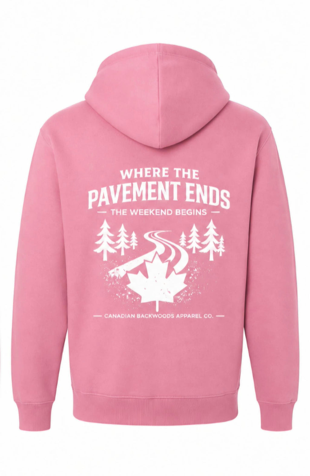 Where the Pavement Ends Hoodie – Baby Pink