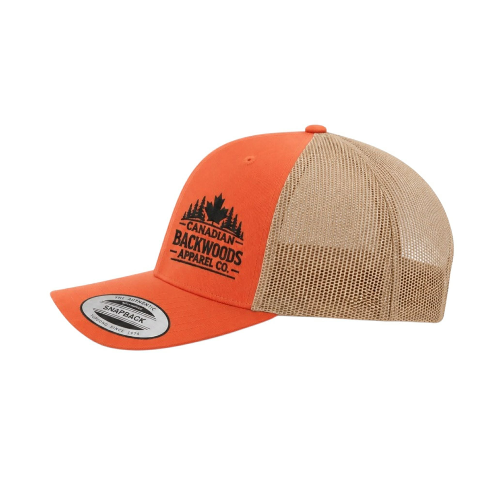 Snap Back - Orange and Beige