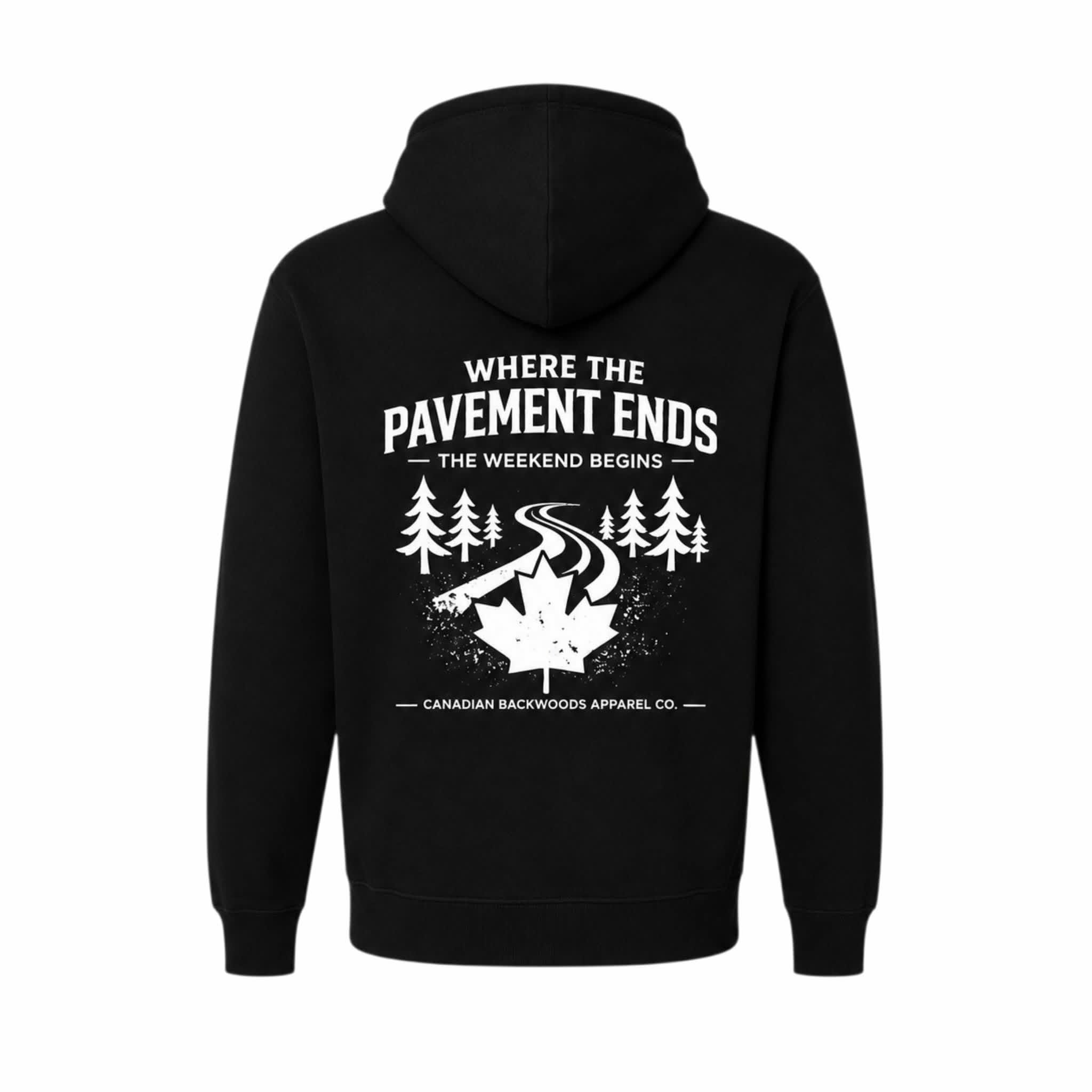 Where the Pavement Ends Hoodie - Black