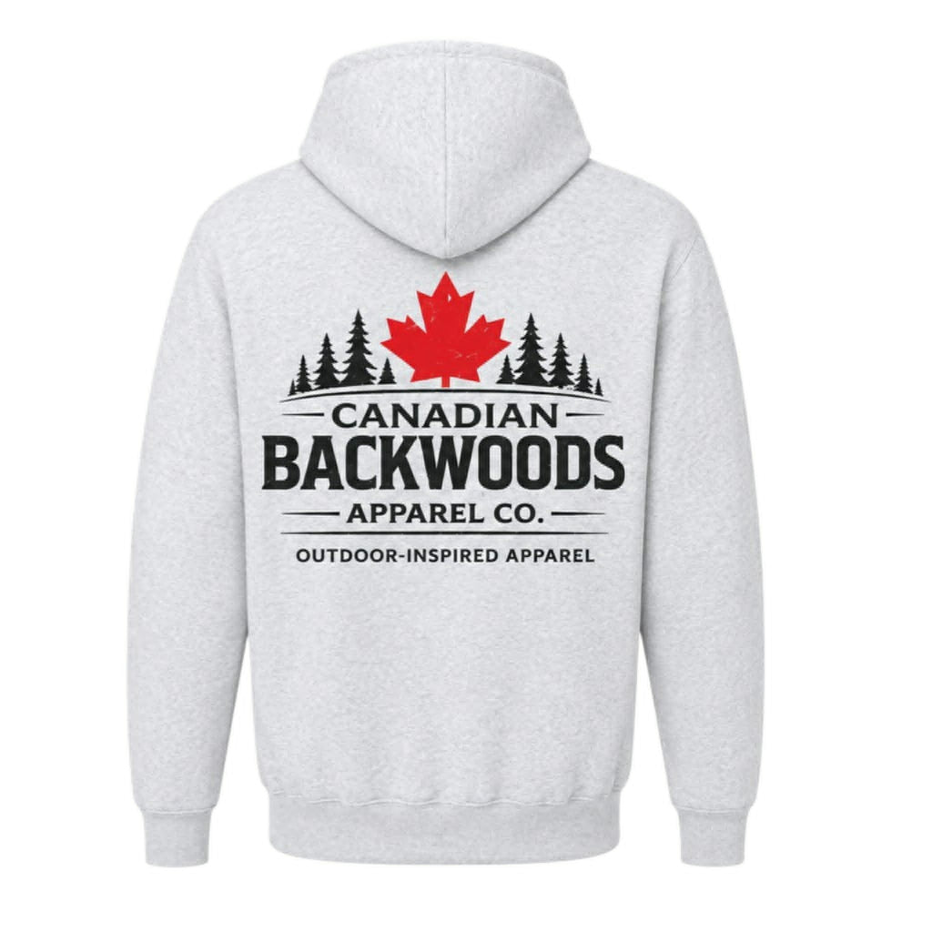 Grey - Front and Back Logo Hoodie